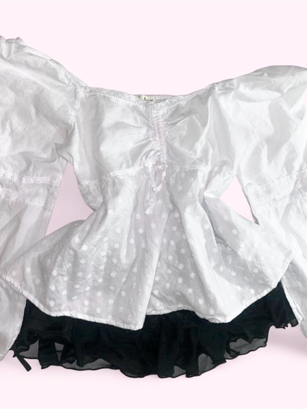 White coquette blouse